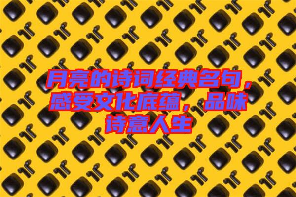 月亮的詩(shī)詞經(jīng)典名句，感受文化底蘊(yùn)，品味詩(shī)意人生