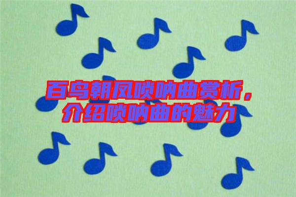 百鳥朝鳳嗩吶曲賞析，介紹嗩吶曲的魅力