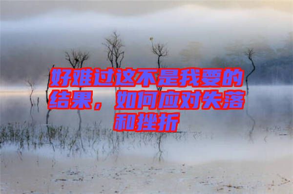 好難過這不是我要的結(jié)果，如何應對失落和挫折