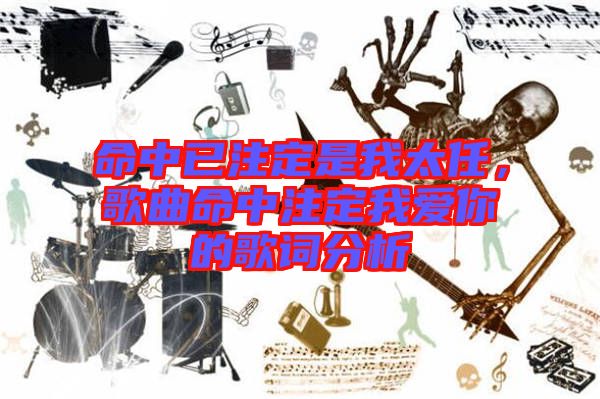 命中已注定是我太任，歌曲命中注定我愛你的歌詞分析