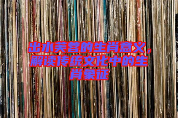 出水芙蓉的生肖意義，解讀傳統(tǒng)文化中的生肖象征