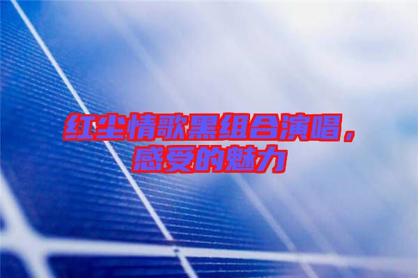 紅塵情歌黑組合演唱，感受的魅力