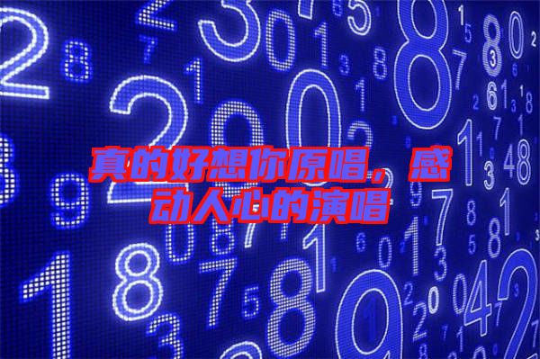 真的好想你原唱，感動人心的演唱