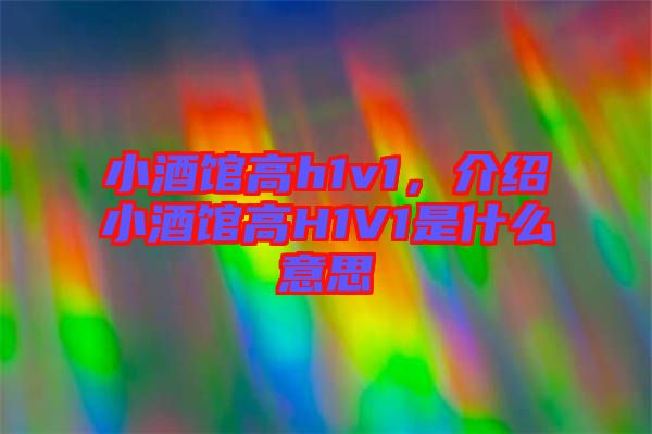 小酒館高h(yuǎn)1v1，介紹小酒館高H1V1是什么意思