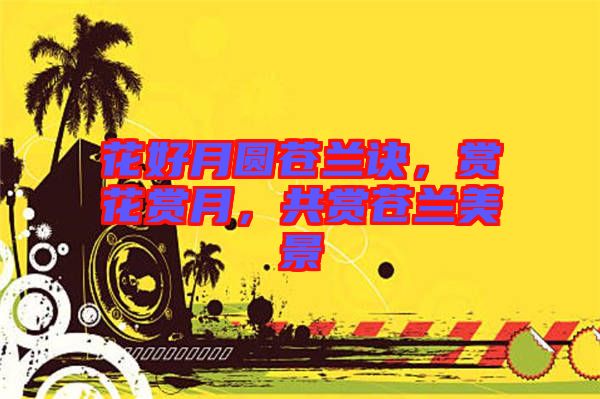 花好月圓蒼蘭訣，賞花賞月，共賞蒼蘭美景