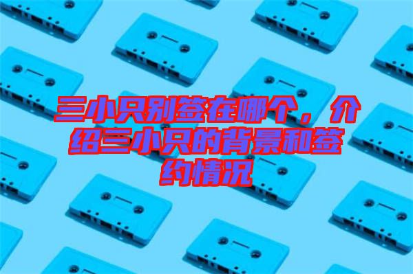 三小只別簽在哪個(gè)，介紹三小只的背景和簽約情況