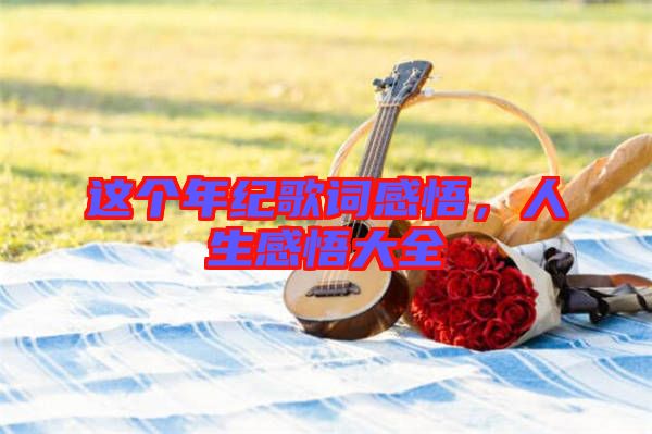 這個年紀歌詞感悟，人生感悟大全
