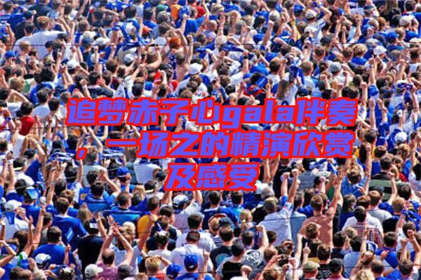 追夢赤子心gala伴奏，一場之的精演欣賞及感受