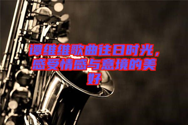譚維維歌曲往日時(shí)光，感受情感與意境的美好