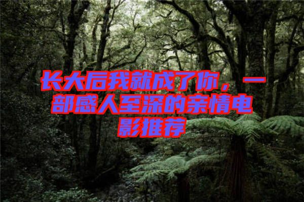 長(zhǎng)大后我就成了你，一部感人至深的親情電影推薦