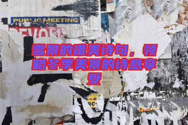 雪景的唯美詩句，領略冬季美景的詩意享受